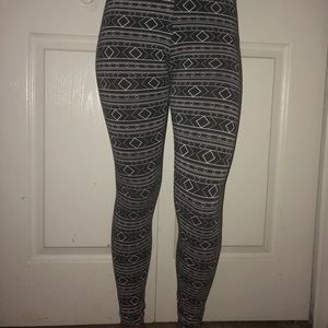 PINK patterned full length leggings
